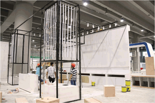 2019年國(guó)際大型展示展覽搭建現(xiàn)場(chǎng)